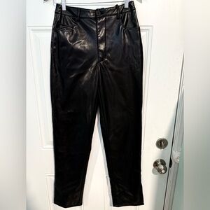 Nasty Gal Black Faux Leather Pants